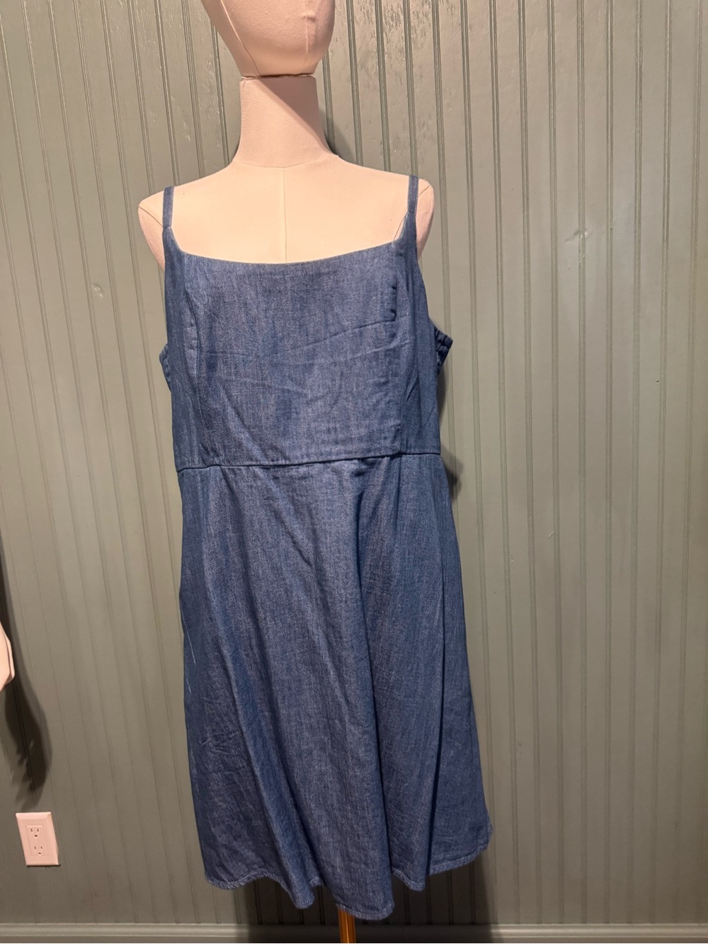 Old Navy Denim-Blue Knit Slip Dress